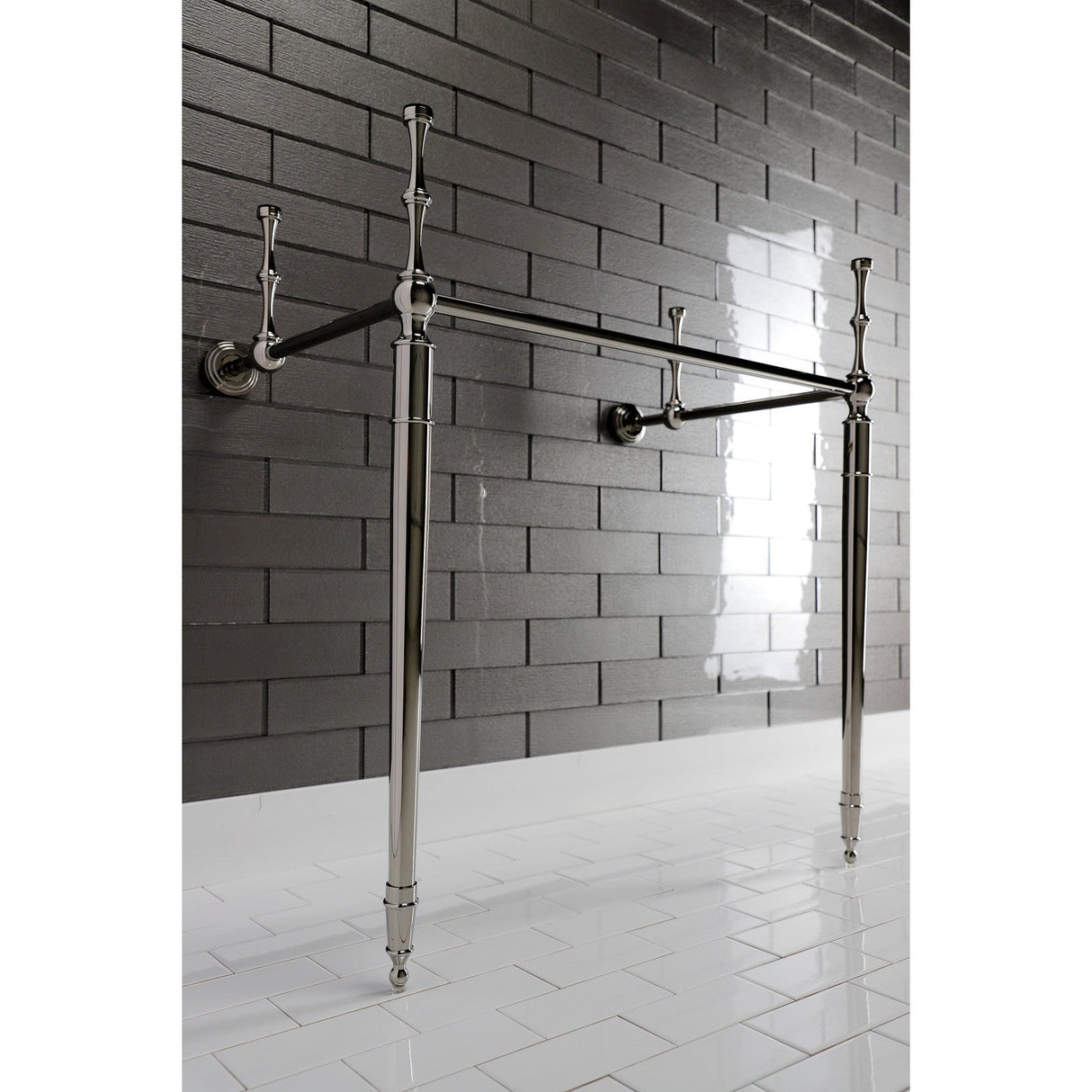 Edwardian VPB33286 Brass Console Sink Legs, Polished Nickel