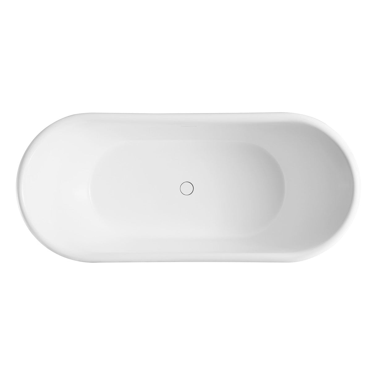 Arcticstone VRTDS683027WG 67-Inch Solid Surface White Stone Pedestal Tub with Drain, Matte Gray/Glossy White