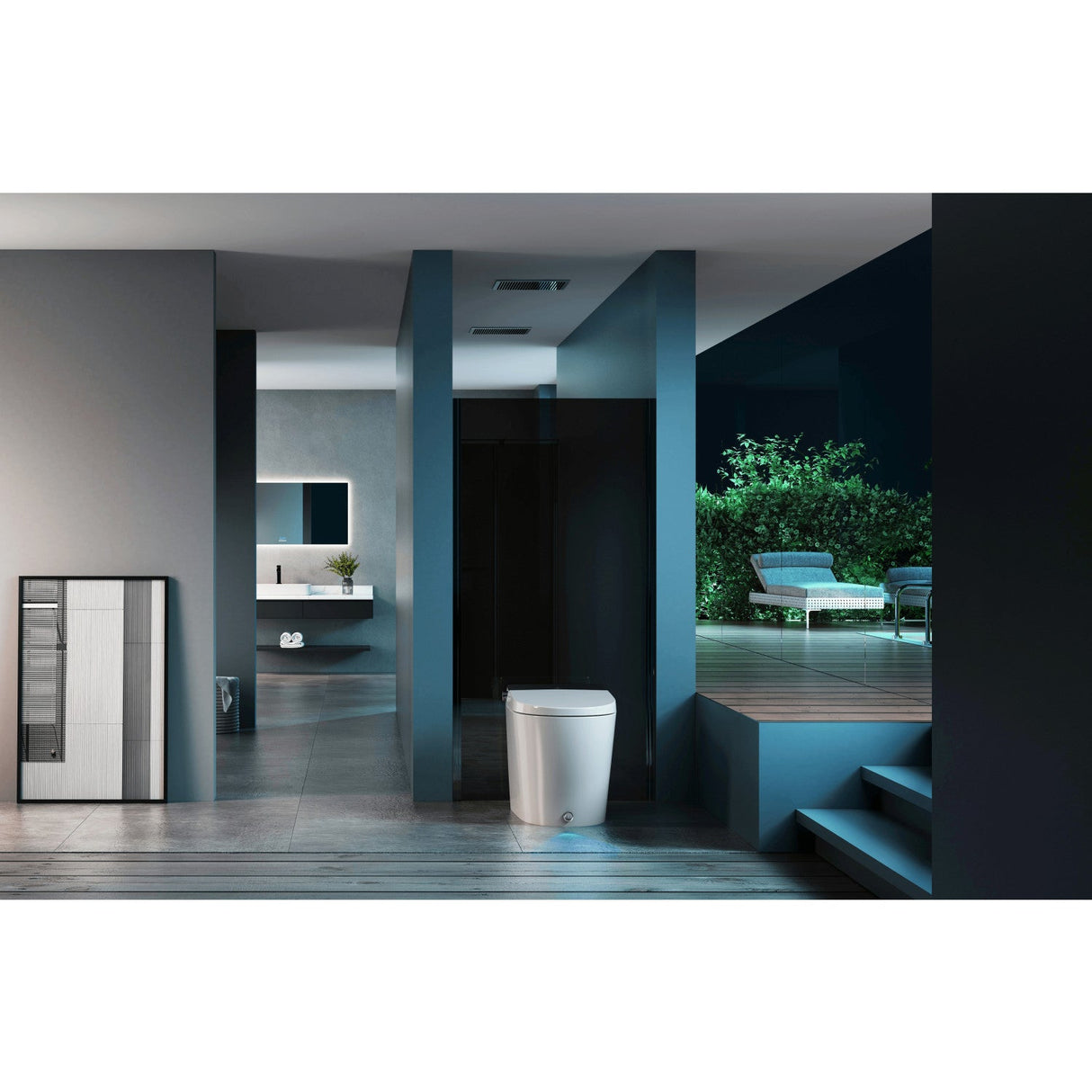 Kingston Sona VSC39910 - Edison Smart Toilet, White/Matte Black