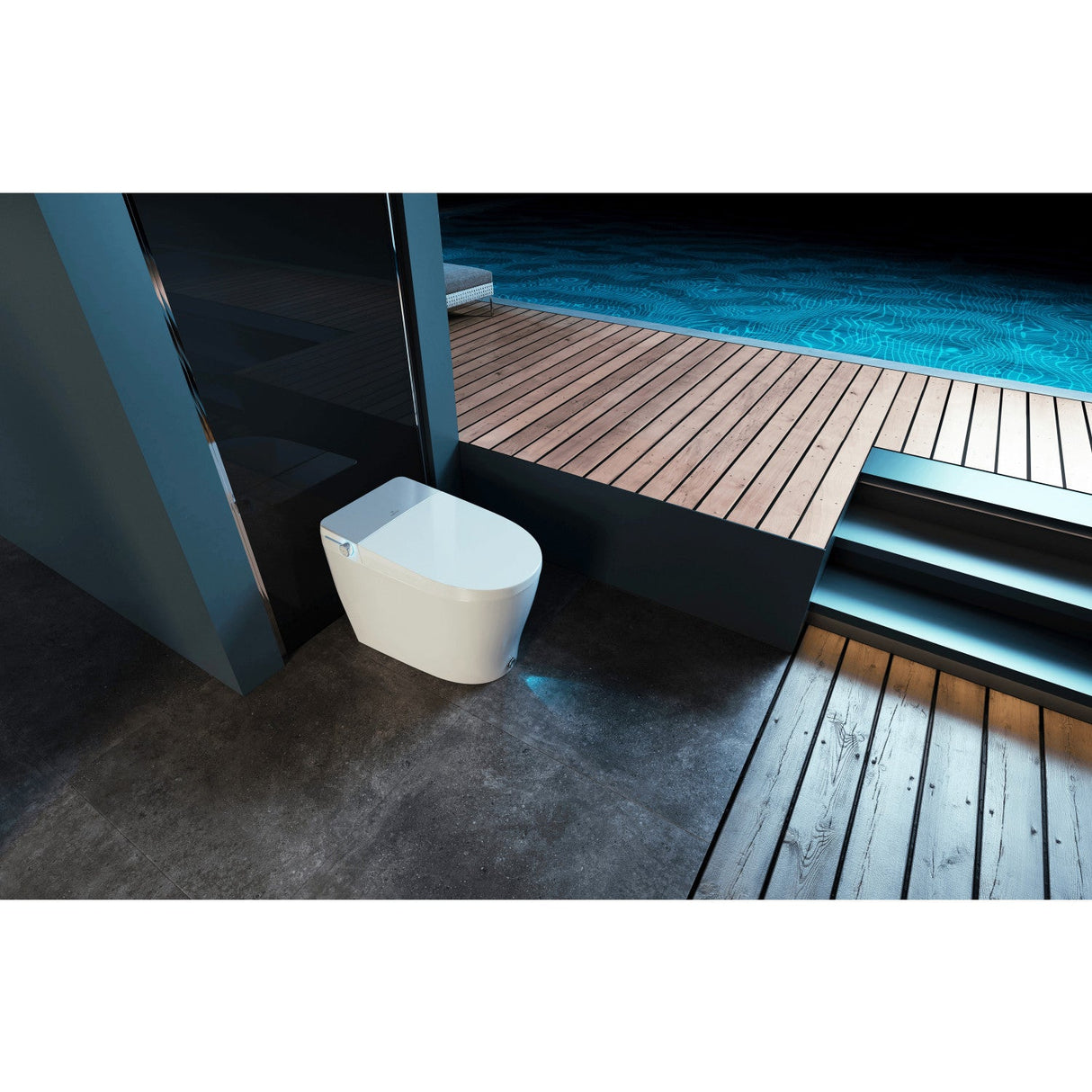 Kingston Sona VSC39918 - Edison Smart Toilet, White/Brushed Nickel