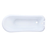 Aqua Eden VT7DE672826WAC1 67-Inch Acrylic Single Slipper Clawfoot Tub with 7-Inch Faucet Drillings, White/Polished Chrome