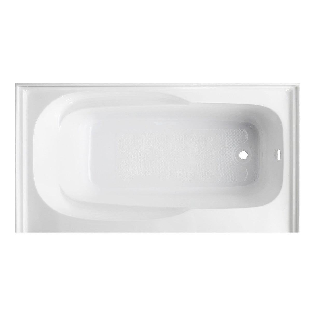 Aqua Eden VTAM6031R21B 60-Inch Anti-Skid Acrylic 3-Wall Alcove Tub with Arm Rest Right Hand Drain Hole, White