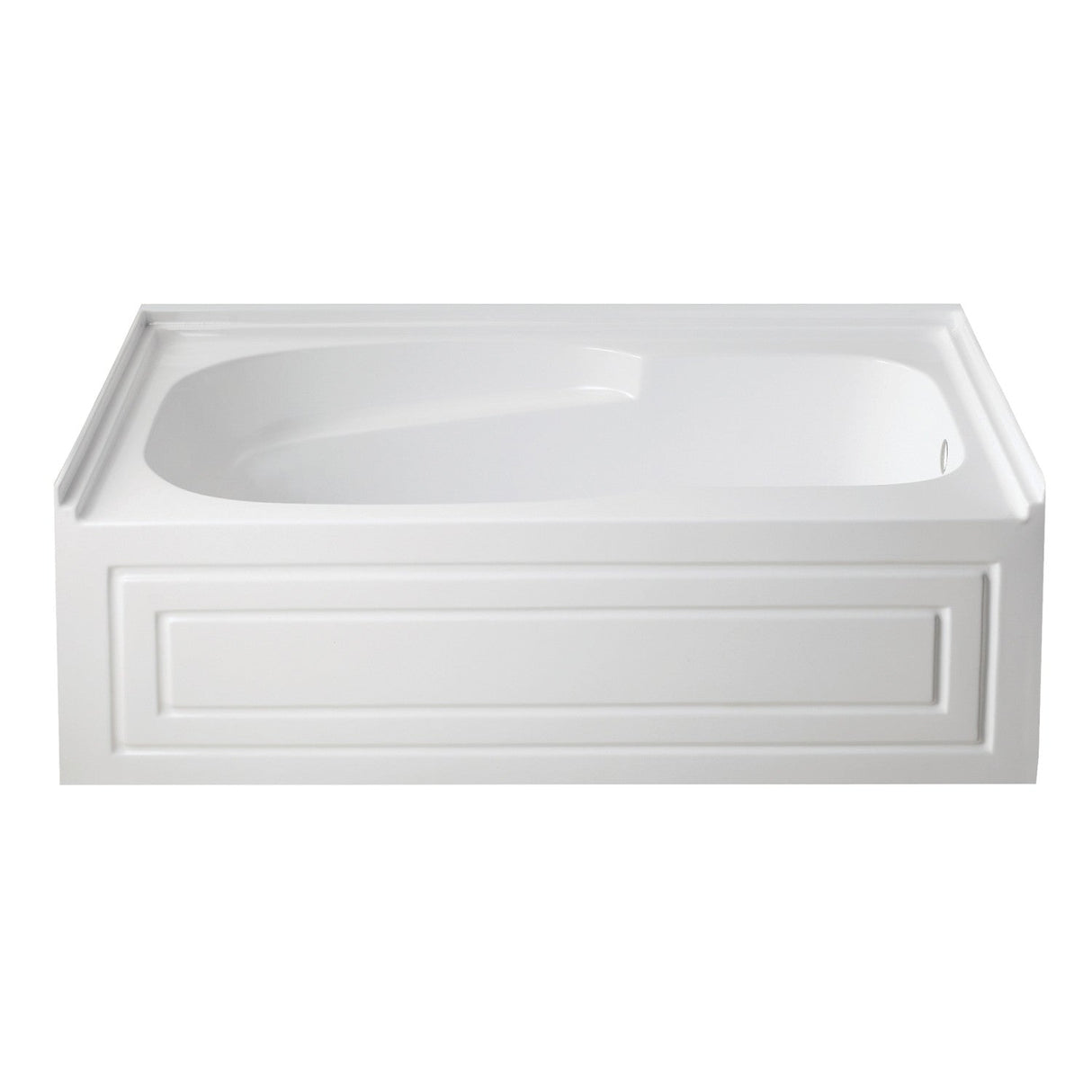 Aqua Eden VTAM6031R21B 60-Inch Anti-Skid Acrylic 3-Wall Alcove Tub with Arm Rest Right Hand Drain Hole, White