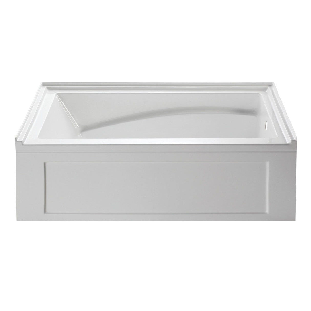 Aqua Eden VTAM6032R22B 60-Inch Anti-Skid Acrylic 3-Wall Alcove Tub with Arm Rest and Right Hand Drain, White