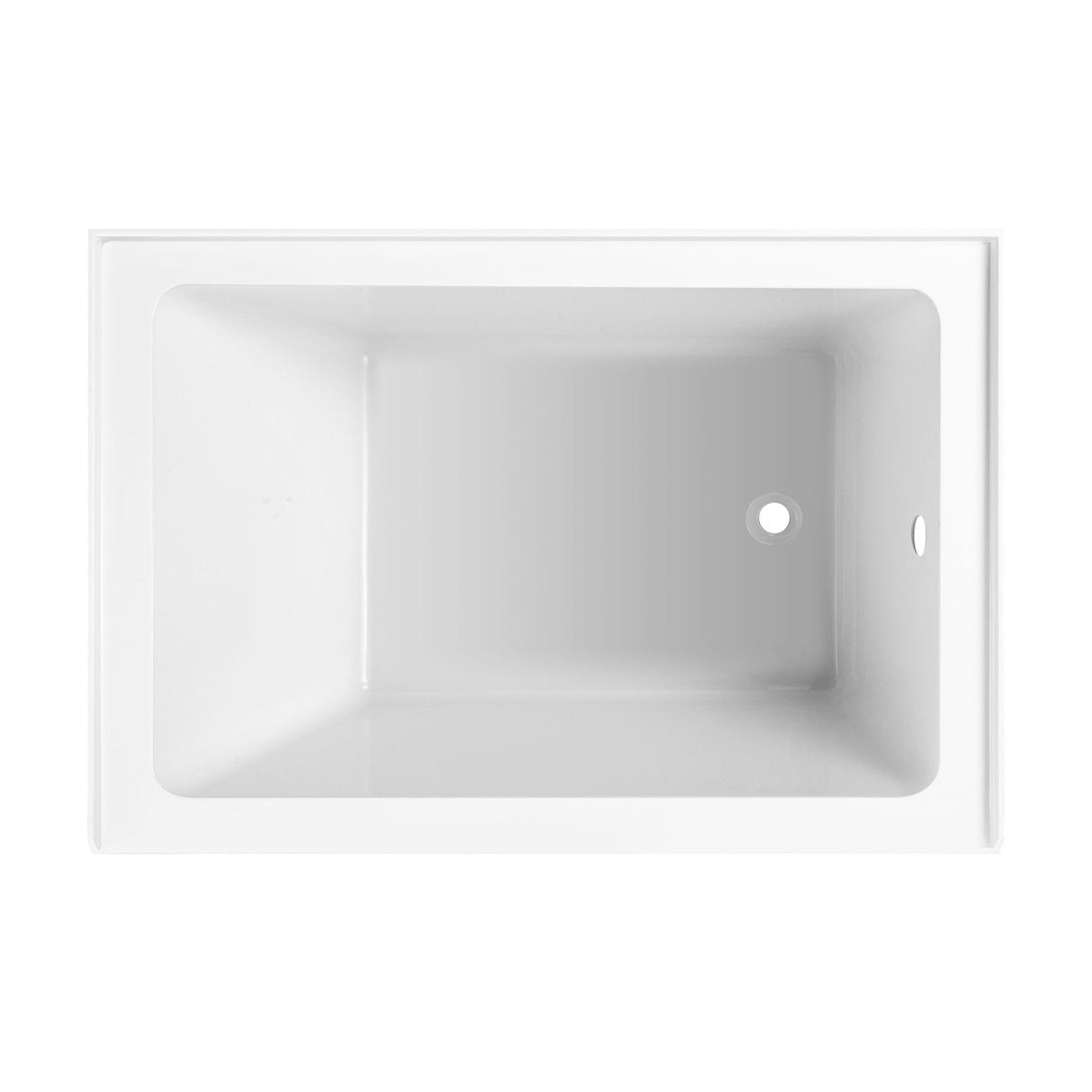Aqua Eden VTAP4836R22 48-Inch Acrylic 3-Wall Alcove Tub with Right Hand Drain, Glossy White