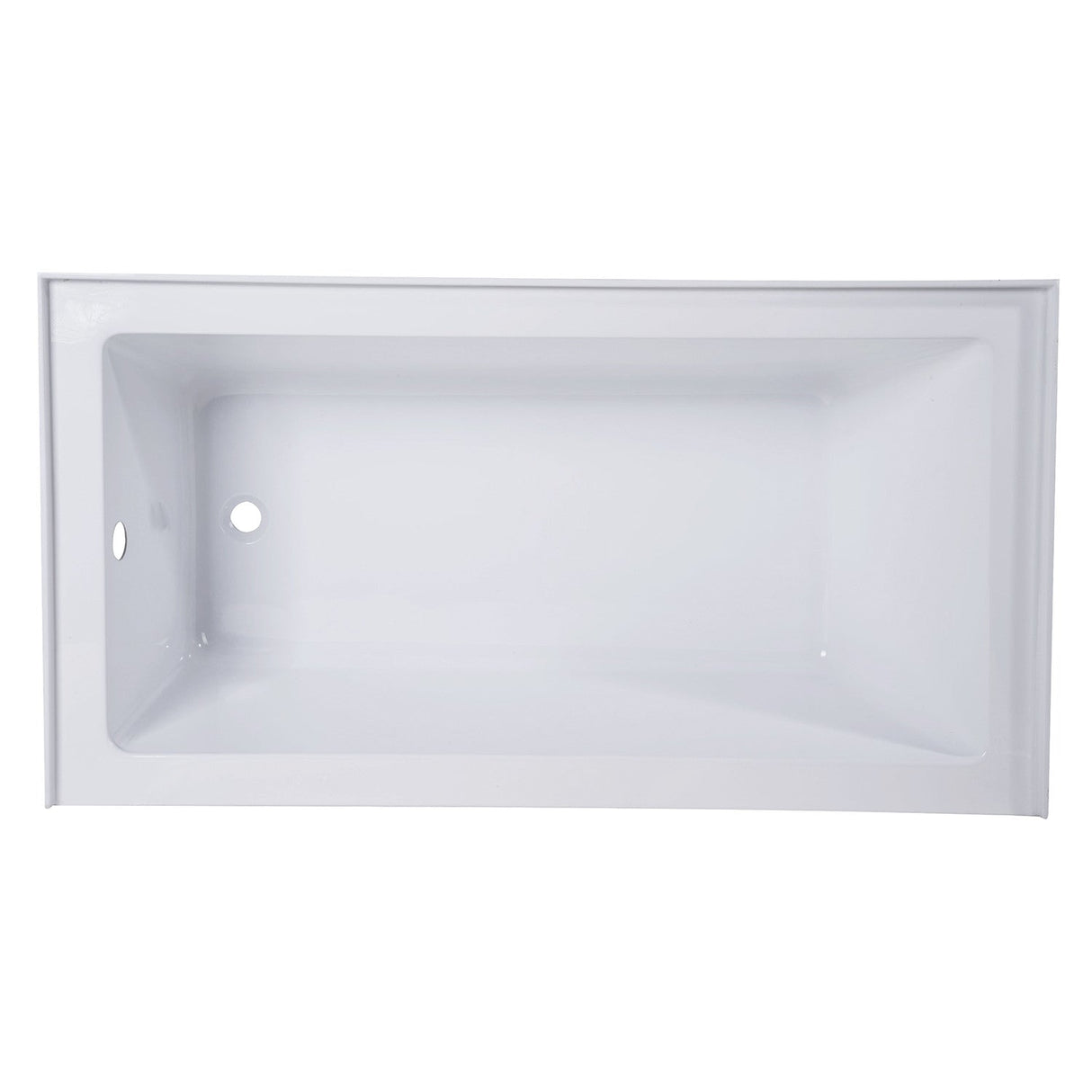 Aqua Eden VTAP543022L 54-Inch Acrylic 3-Wall Alcove Tub with Left Hand Drain Hole, White