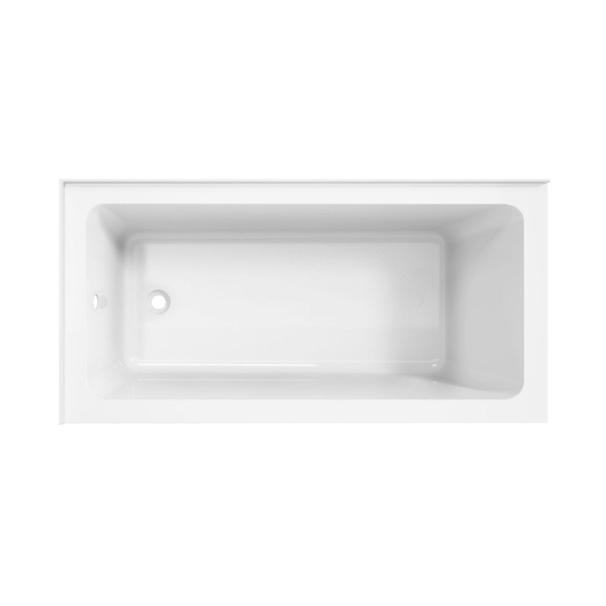 Aqua Eden VTAP6030L22TS 60-Inch Acrylic 2-Wall Corner Alcove Tub with Left Hand Drain Hole, White
