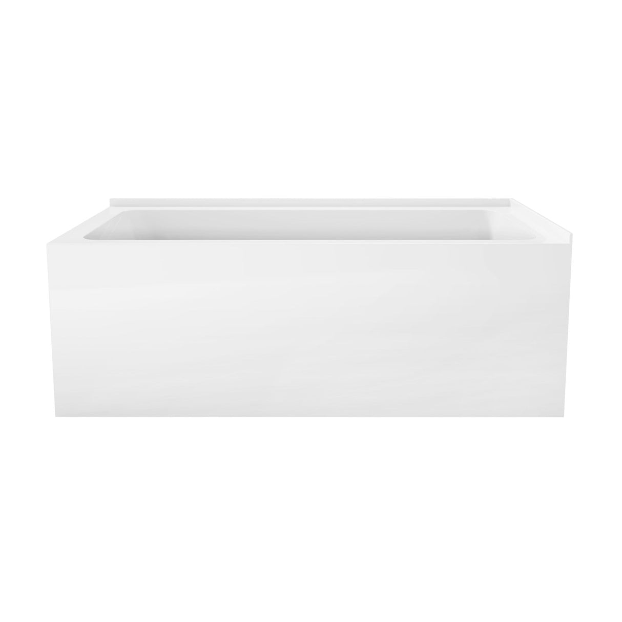 Aqua Eden VTAP6030R22TS 60-Inch Acrylic 2-Wall Corner Alcove Tub with Right Hand Drain Hole, White