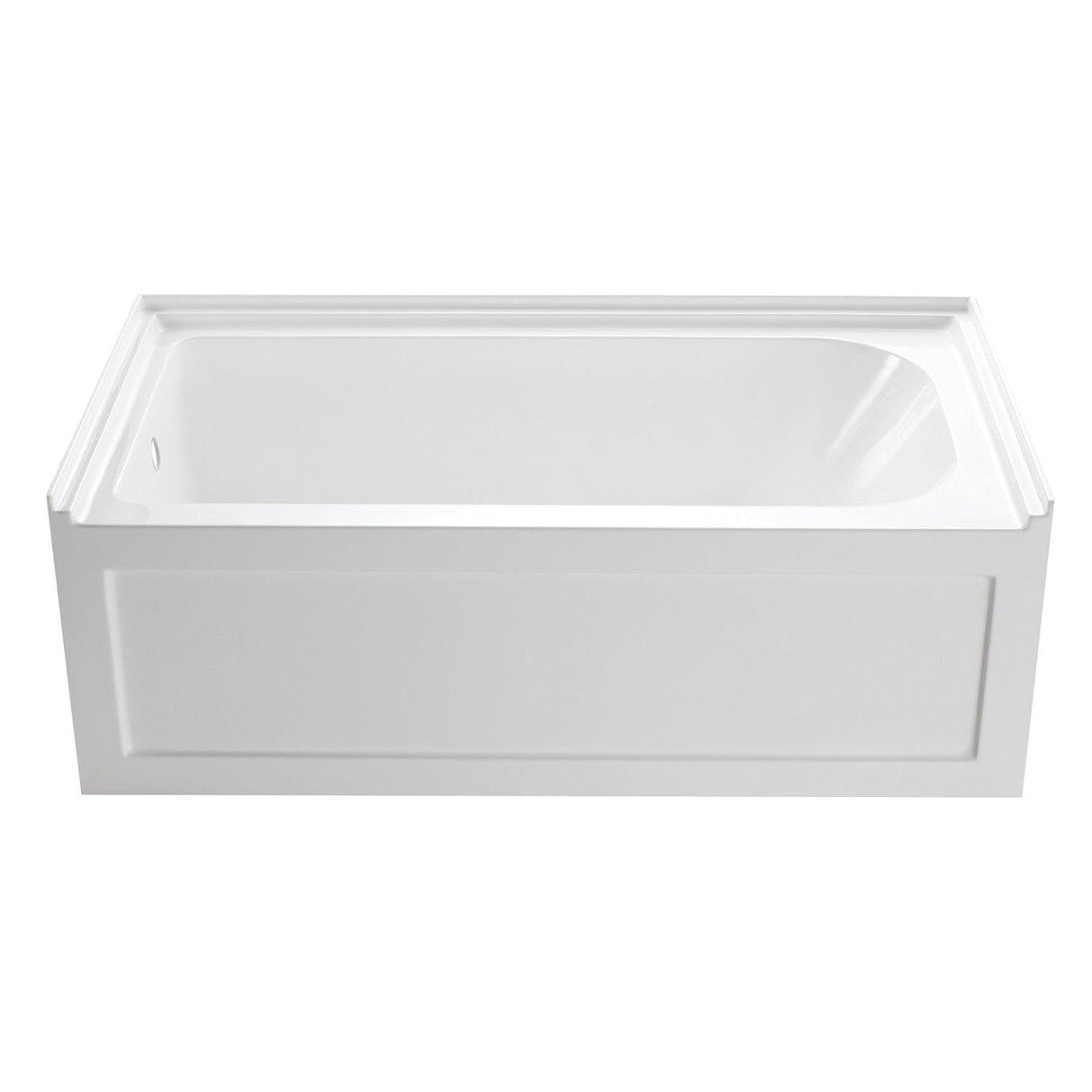 Aqua Eden VTAP6032L21A 60-Inch Anti-Skid Acrylic 3-Wall Alcove Tub with Left Hand Drain Hole, White