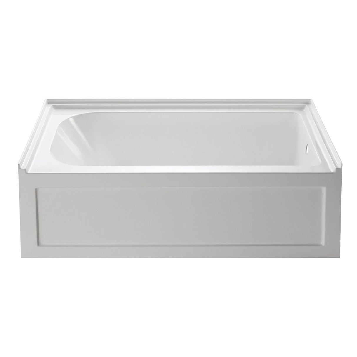 Aqua Eden VTAP6032R21A 60-Inch Anti-Skid Acrylic 3-Wall Alcove Tub with Right Hand Drain Hole, White