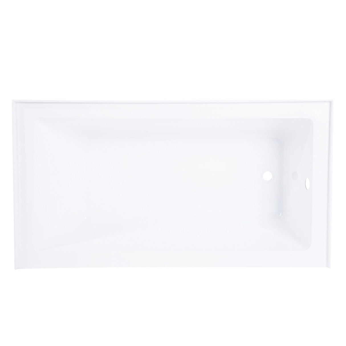 Aqua Eden VTAP603622R 60-Inch Acrylic 3-Wall Alcove Tub with Right Hand Drain Hole, White
