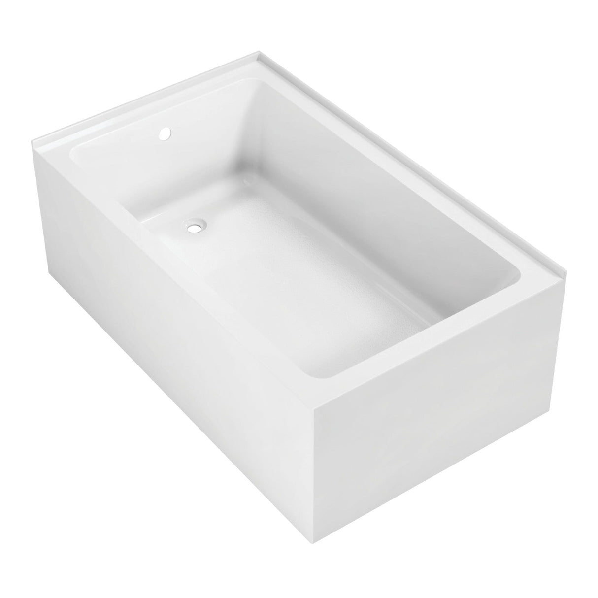 Aqua Eden VTAP6036L22TS 60-Inch Acrylic 2-Wall Corner Alcove Tub with Left Hand Drain Hole, White