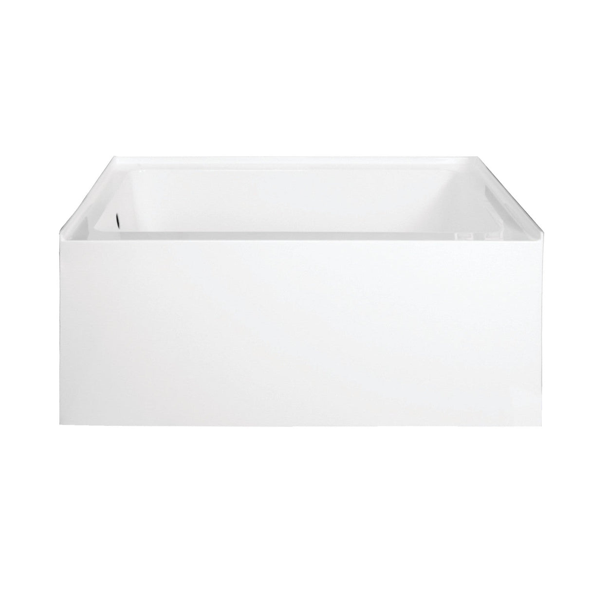 Aqua Eden VTDE483222L 48-Inch 3-Wall Alcove Tub with Left Hand Drain Hole, White