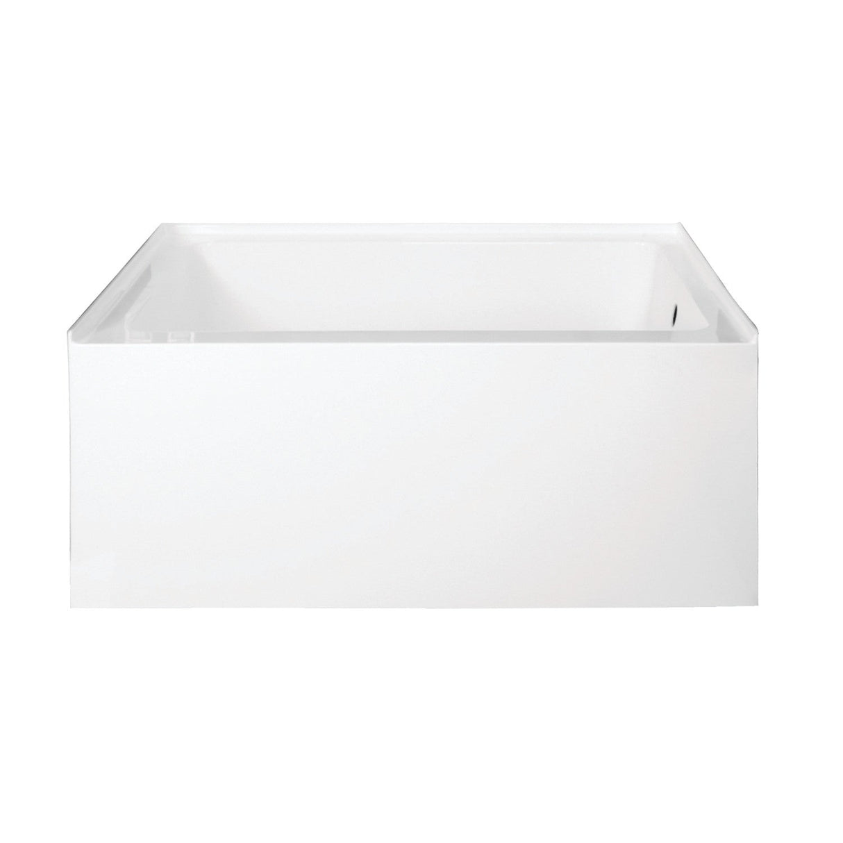 Aqua Eden VTDE483222R 48-Inch 3-Wall Alcove Tub with Right Hand Drain Hole, White