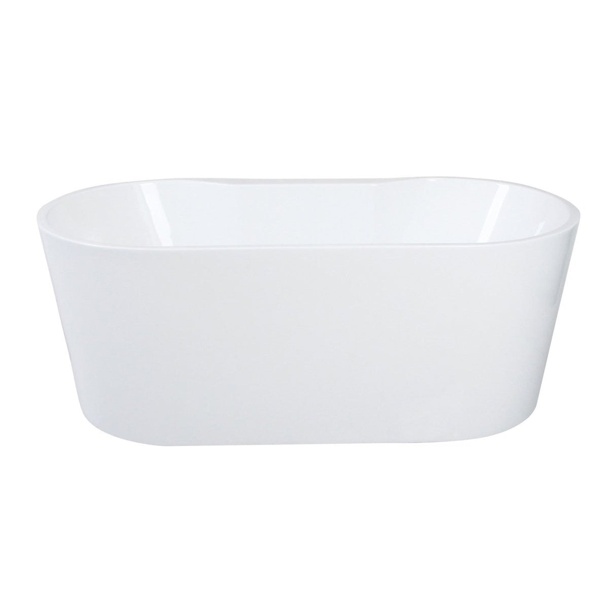 Aqua Eden VTDE673223 66.5-Inch Acrylic Freestanding Tub with Drain, Glossy White