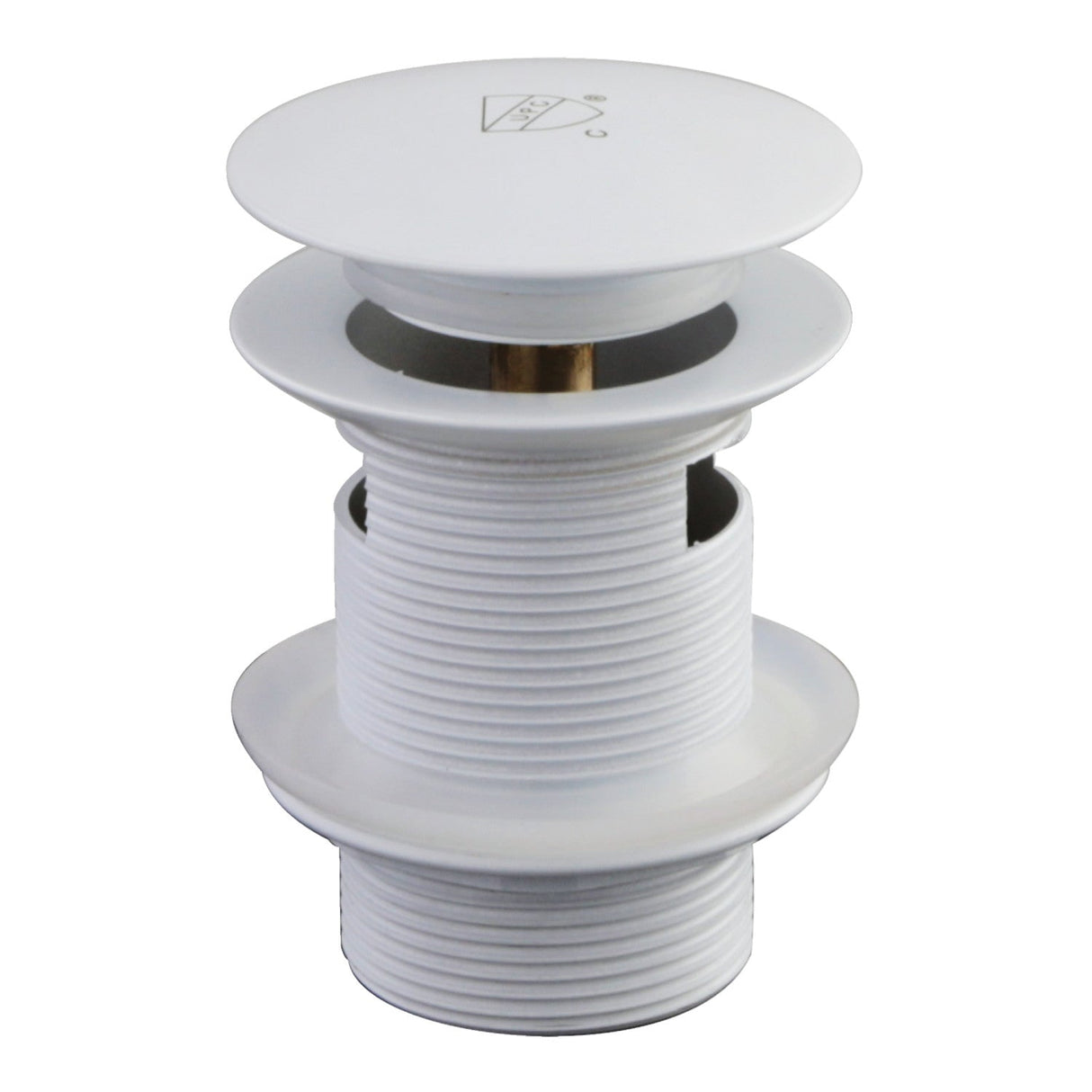 Trimscape VTDESHOEWH Brass Toe Touch Tub Drain Shoe with Overflow, White