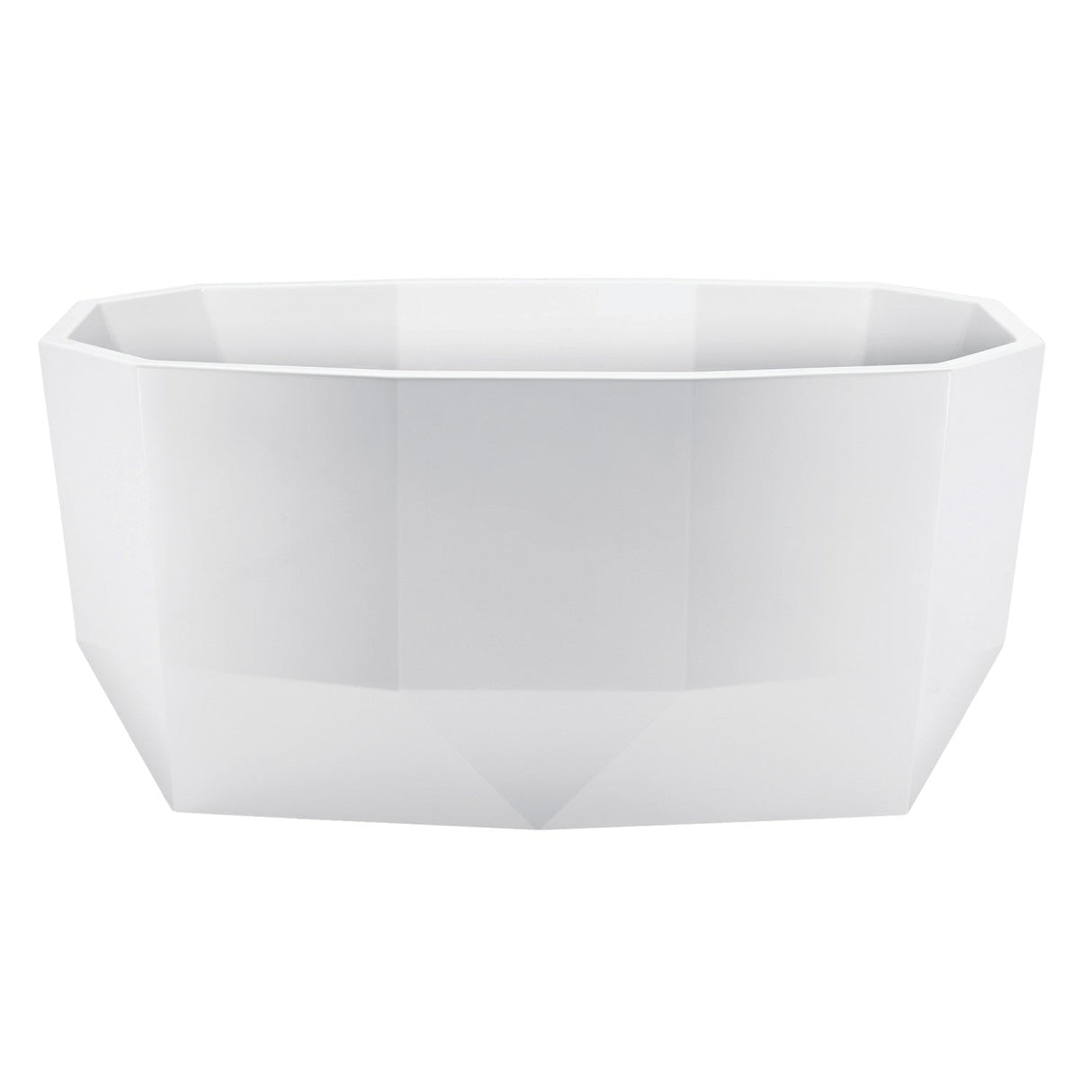 Aqua Eden VTSQ593024 59-Inch Acrylic Freestanding Tub with Drain, Glossy White