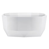 Aqua Eden VTSQ593024 59-Inch Acrylic Freestanding Tub with Drain, Glossy White