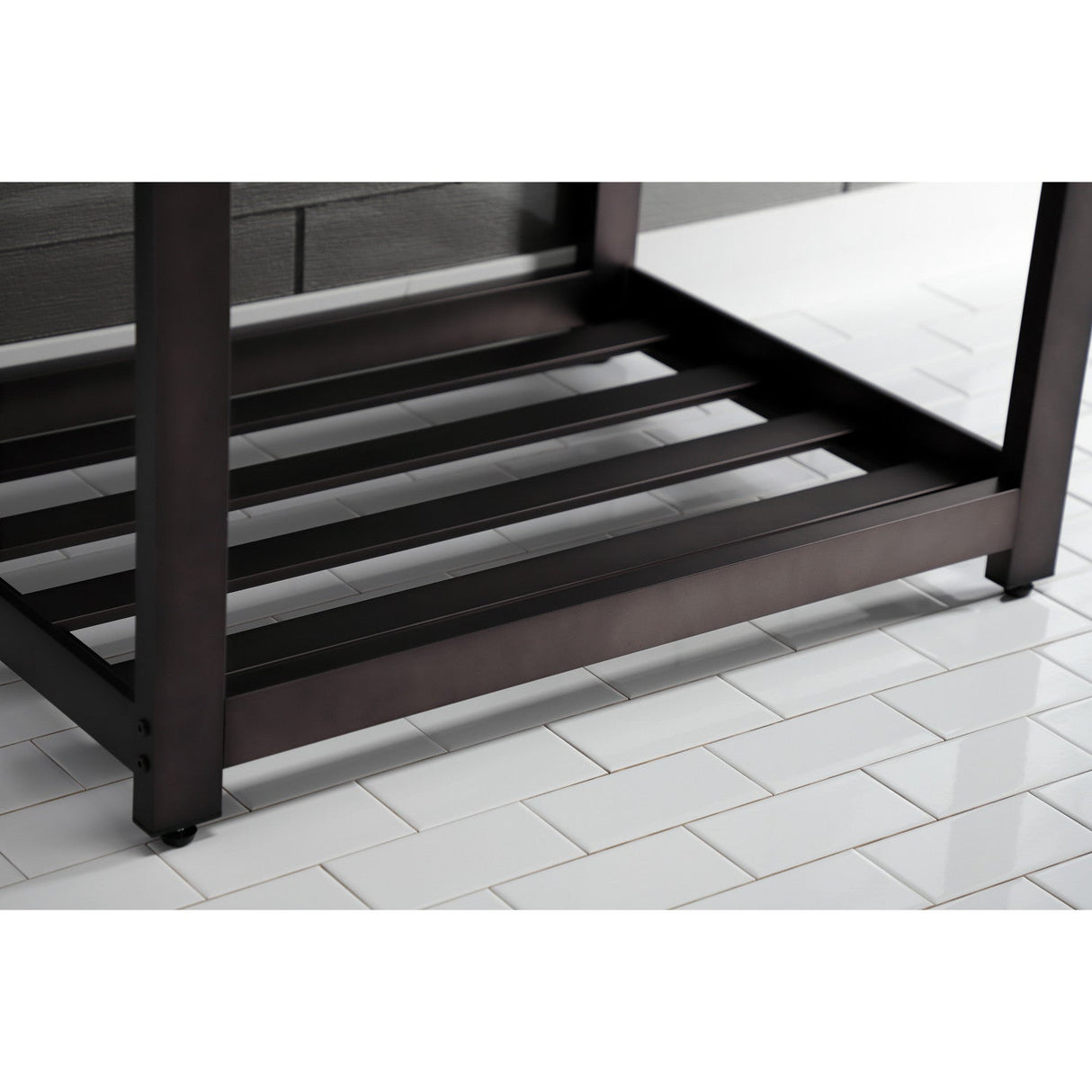 Fauceture VWP3122W8A5 31-Inch Ceramic Console Sink Set, White/Oil Rubbed Bronze