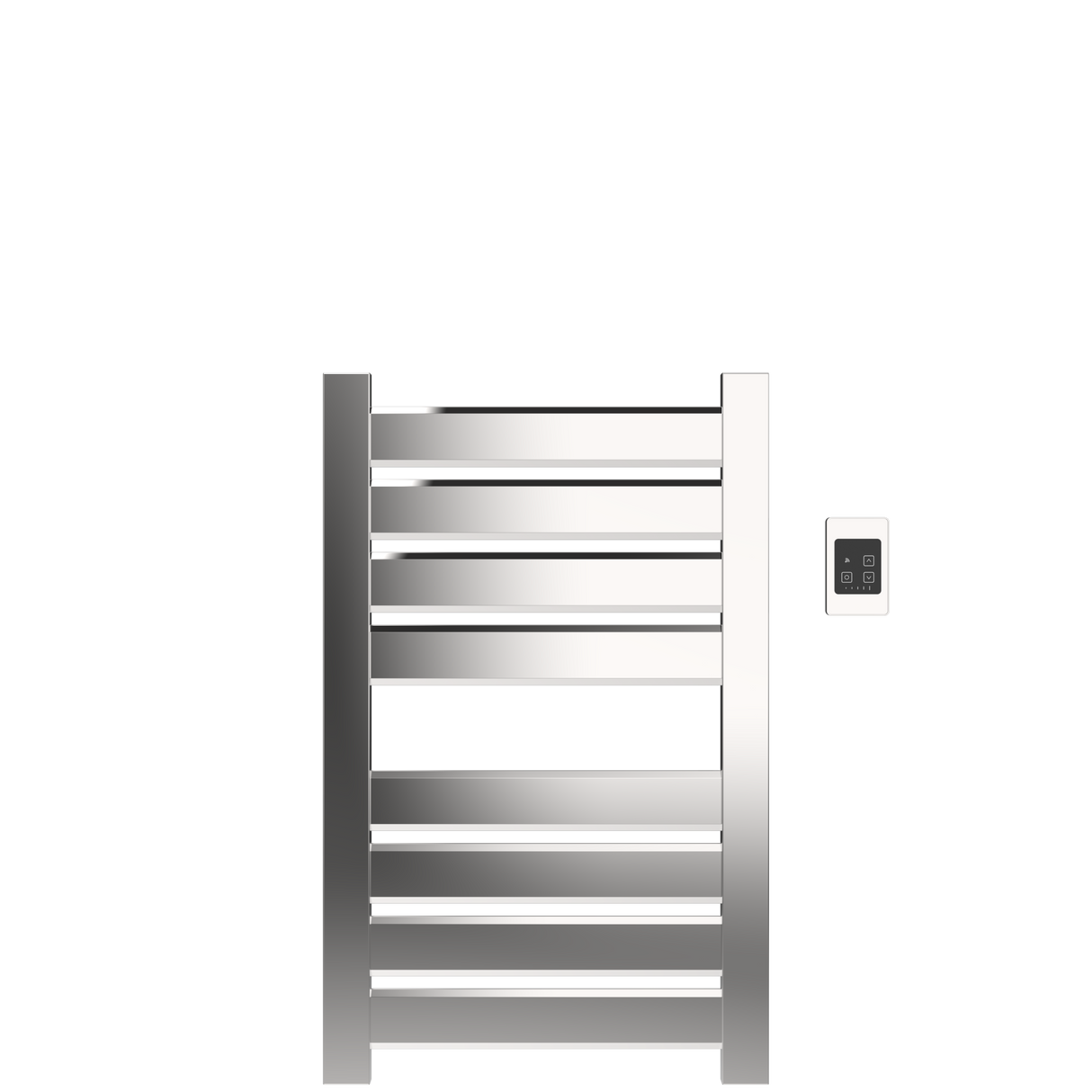 Amba Products V2337P Vega 8-Panel Hardwired Towel Warmer - 3.625 x 23.375 x 39.25 in. - Polished Finish