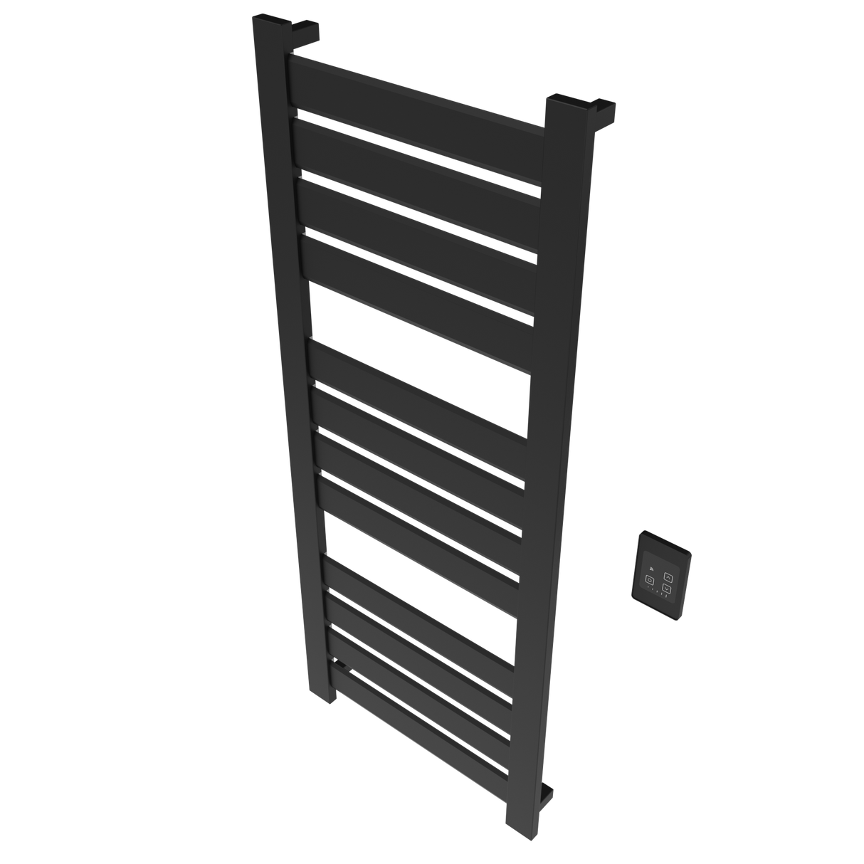 Amba Products V2356MB Vega 12-Panel Hardwired Towel Warmer - 3.625 x 23.375 x 58 in. - Matte Black Finish