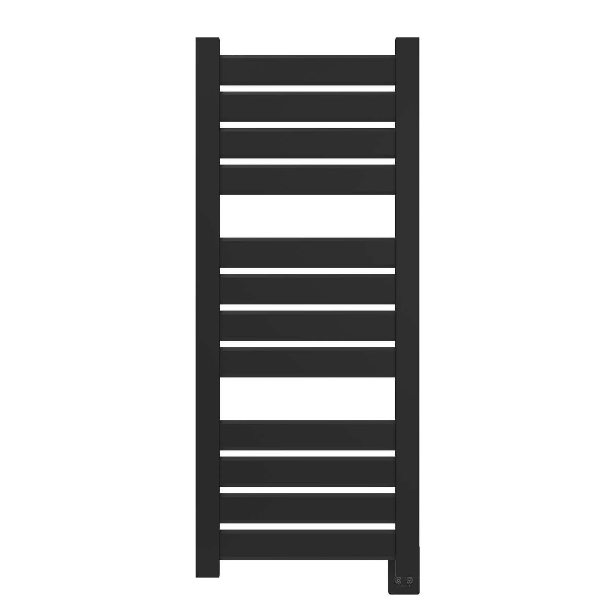 Amba Products V2356MB Vega 12-Panel Hardwired Towel Warmer - 3.625 x 23.375 x 58 in. - Matte Black Finish