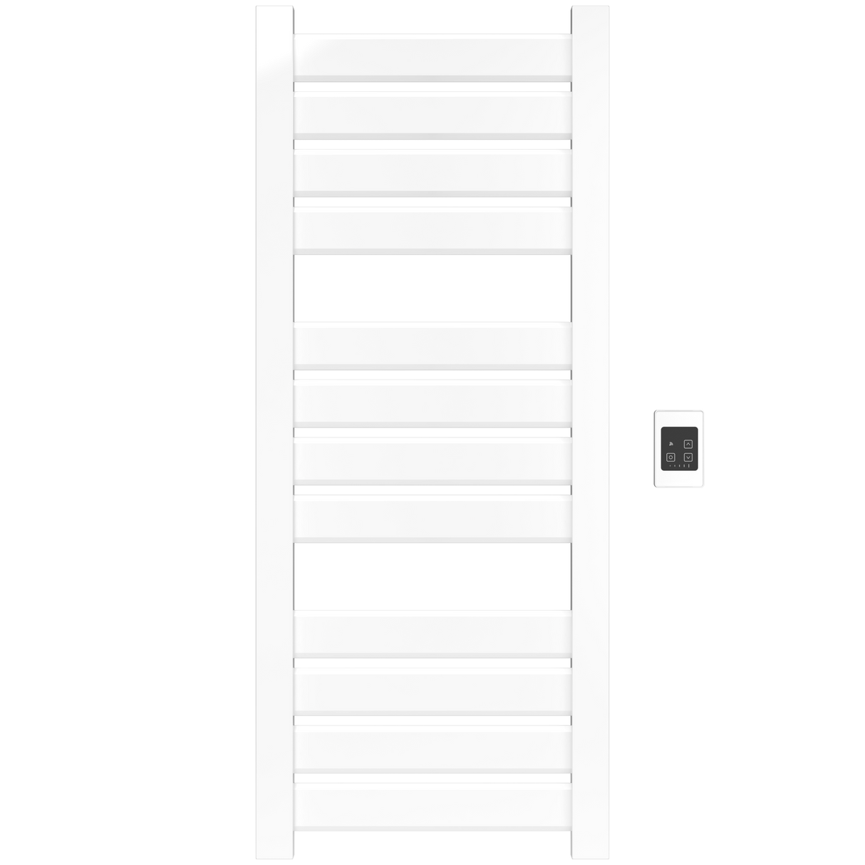 Amba Products V2356W Vega 12-Panel Hardwired Towel Warmer - 3.625 x 23.375 x 58 in. - White Finish