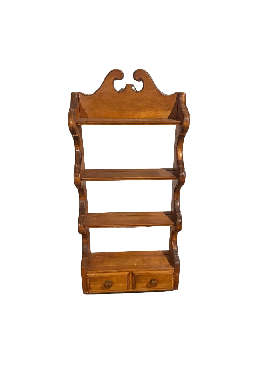 Vintage Colonial 40” Solid Wood Spice Shelf w/Drawers PoshHaus