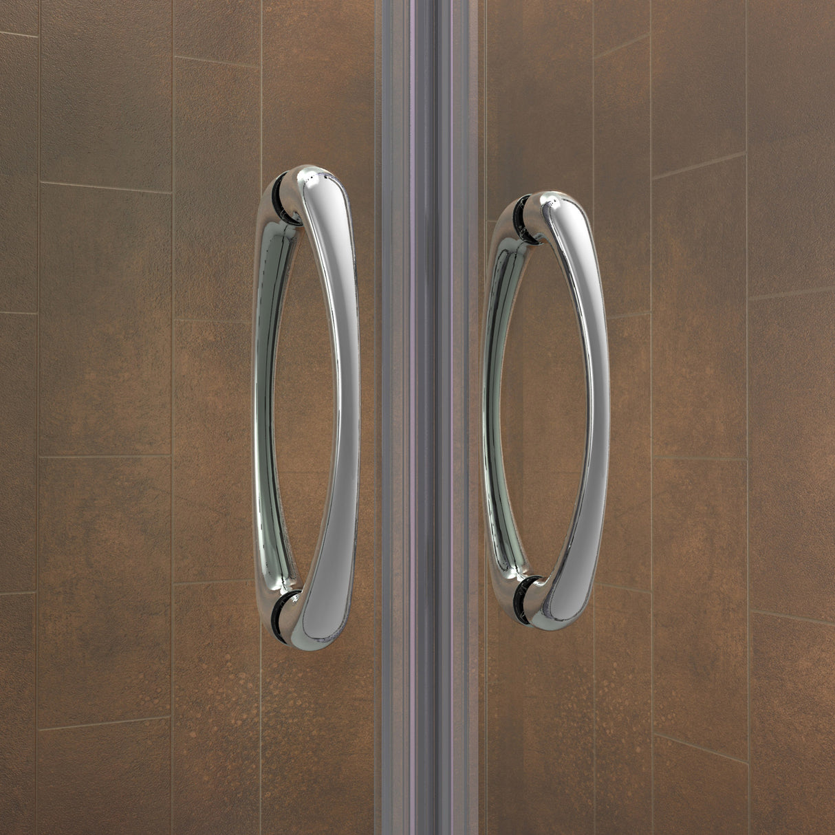 DreamLine Visions 32 in. D x 60 in. W x 74 3/4 in. H Sliding Shower Door in Brushed Nickel with Center Drain Biscuit Shower Base