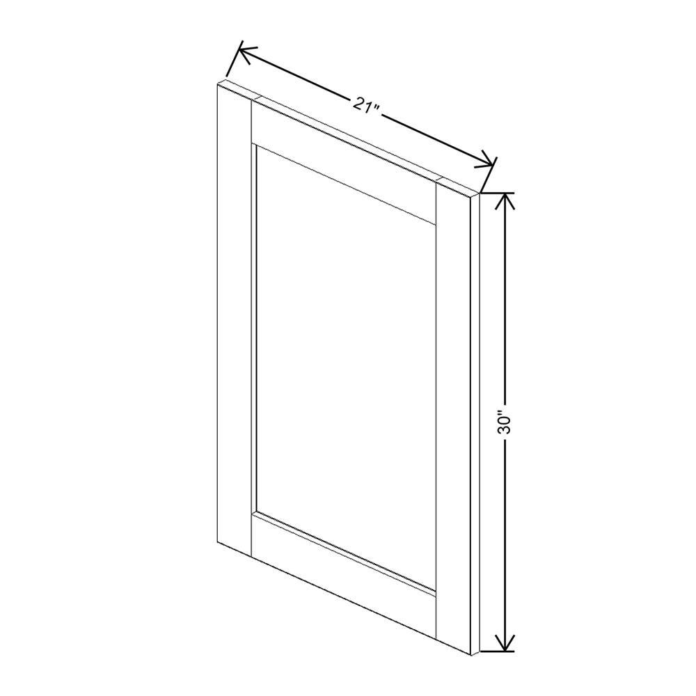 Crème Glazed " Wide × " High Wall Cabinet - J&K Cabinetry