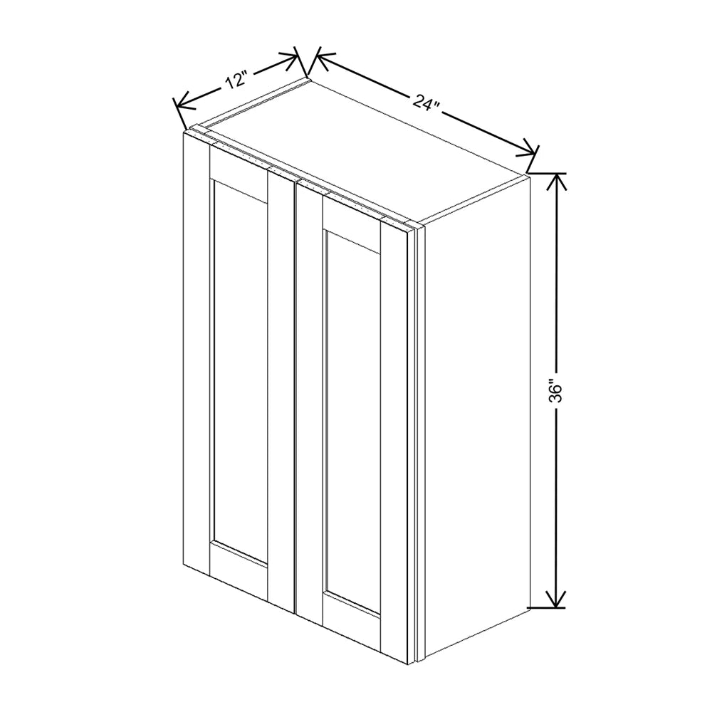 Dove 24" Wide × 36" High Wall Cabinet - J&K Cabinetry