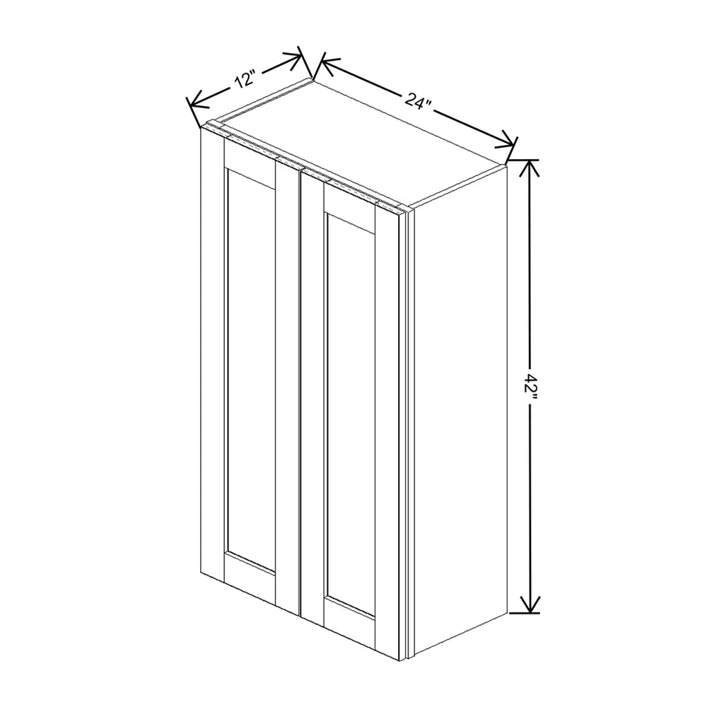 Dove 24" Wide × 42" High Wall Cabinet - J&K Cabinetry