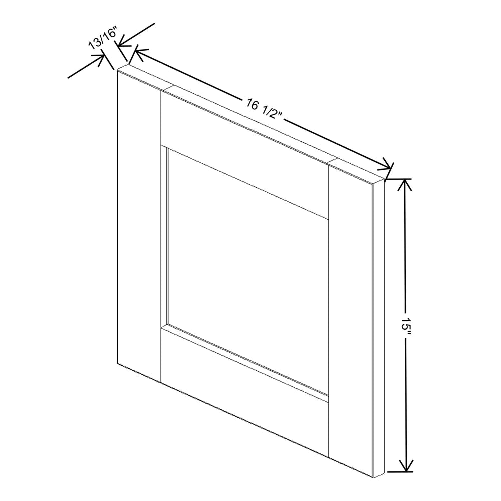 Charcoal " Wide × " High Wall Cabinet - J&K Cabinetry