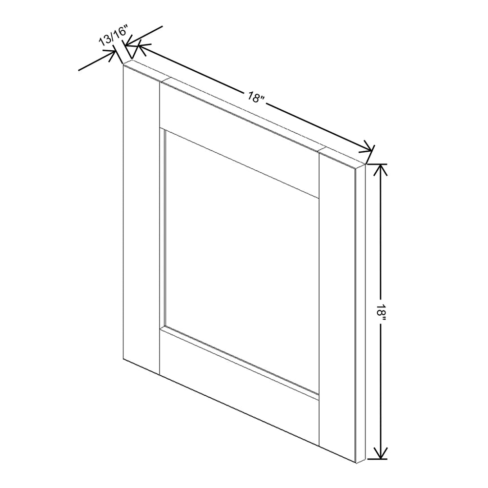 Charcoal " Wide × " High Wall Cabinet - J&K Cabinetry