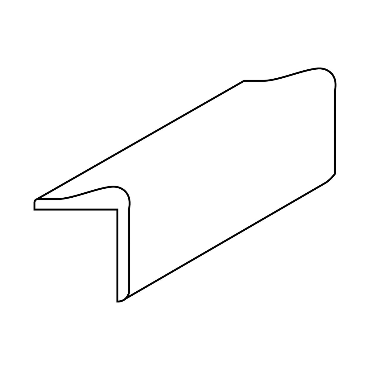 American Olean Color Complements Matte Real Teal WA8262 Sink Rail Matte Wall Tile Trim