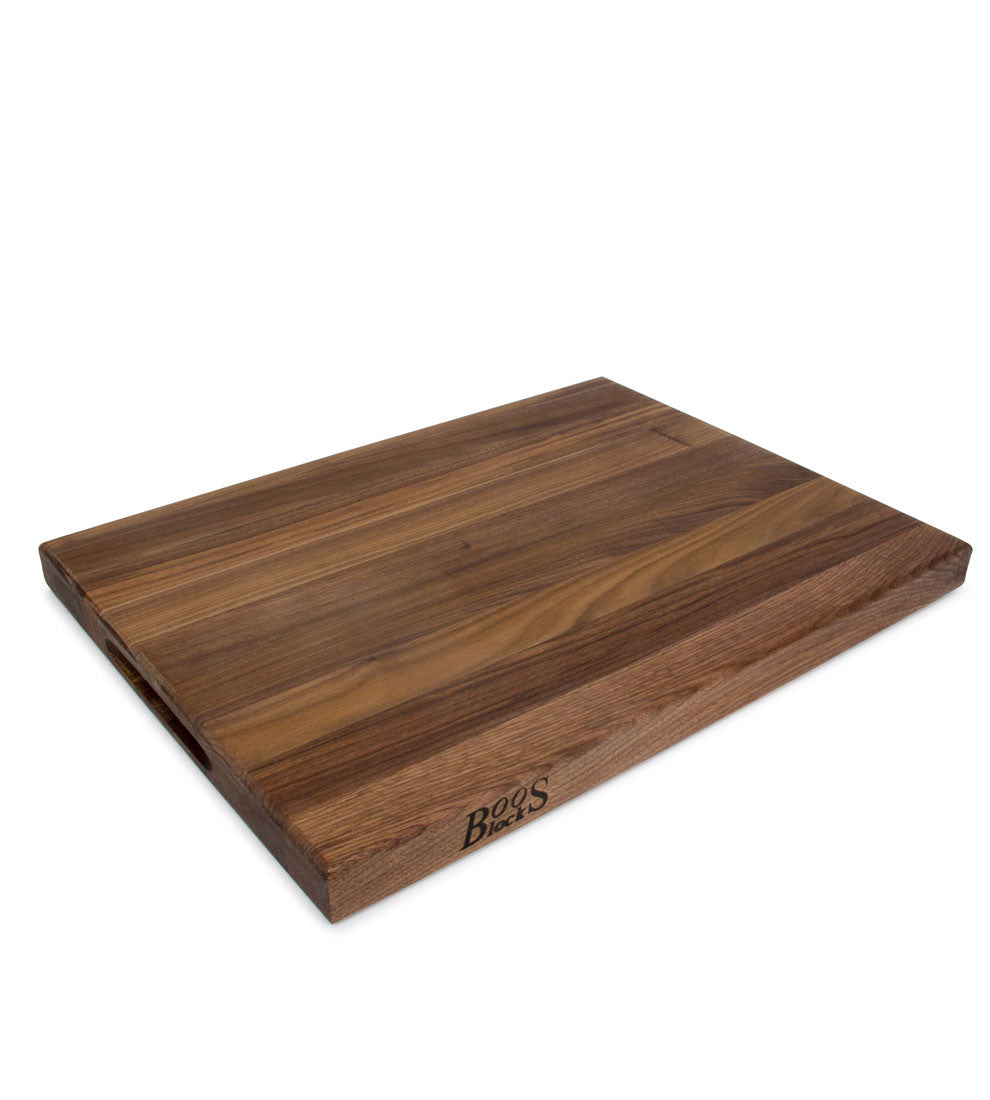 John Boos WAL-R02 Walnut Wood Cutting Board for Kitchen Prep, 1.5 Inch Thick, Large Edge Grain Rectangular Reversible Charcuterie Block, 24" x 18" 1.5" 24X18X1.5 WAL-EDGE GR-REV-