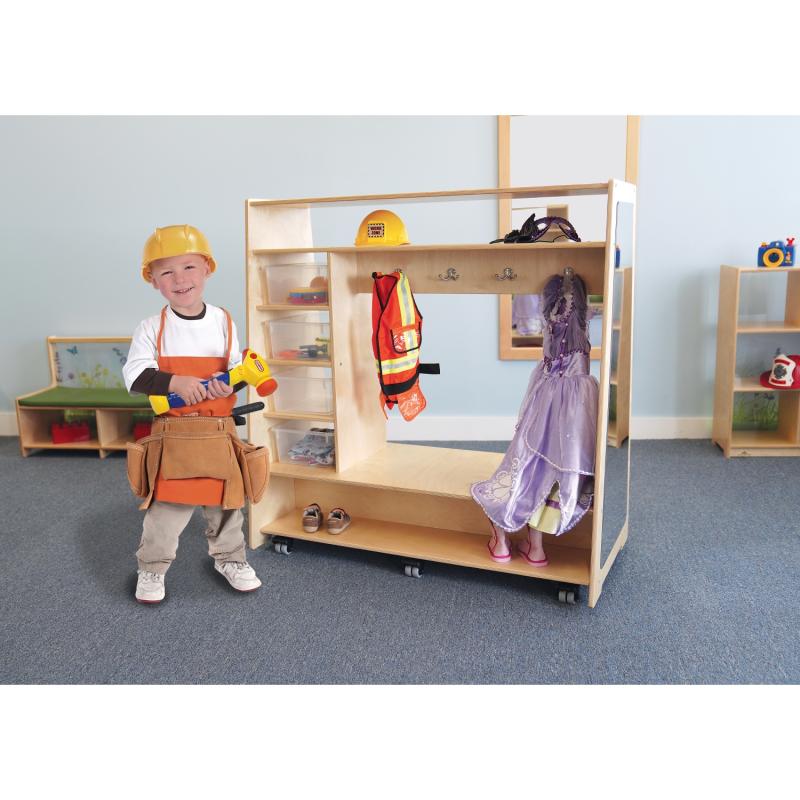Whitney Brothers Mobile Dress Up Center With Trays and Mirror - WB1734