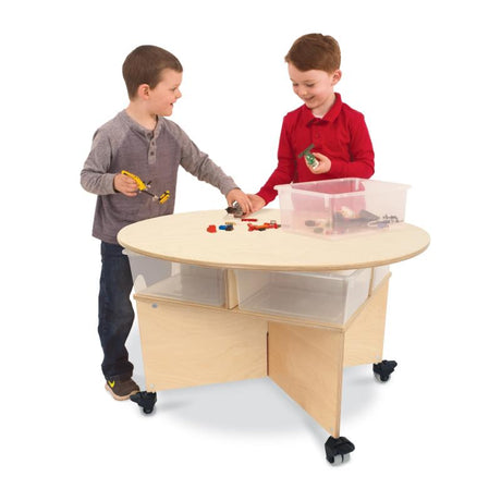 Whitney Brothers Mobile Collaboration Table With Trays - WB1816