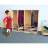 Whitney Brothers Preschool Eight Section Coat Locker With Trays - WB3904