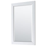 Icon 30 Inch Single Bathroom Vanity in White White Cultured Marble Countertop Undermount Square Sink Brushed Nickel Trim 24 Inch Mirror