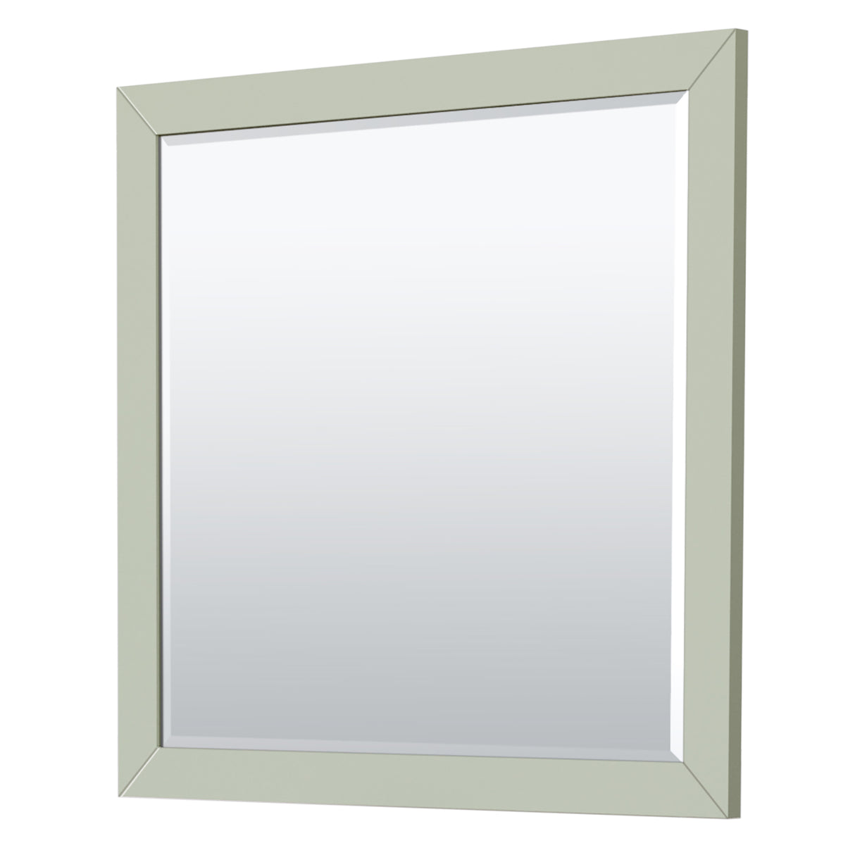 Icon 42 Inch Single Bathroom Vanity in Light Green No Countertop No Sink Brushed Nickel Trim 34 Inch Mirror