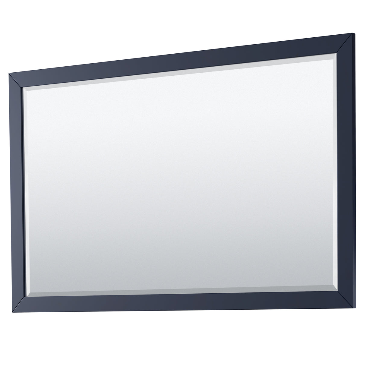 Icon 60 Inch Single Bathroom Vanity in Dark Blue White Cultured Marble Countertop Undermount Square Sink Brushed Nickel Trim 58 Inch Mirror