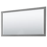 Icon 72 Inch Double Bathroom Vanity in Dark Gray White Cultured Marble Countertop Undermount Square Sinks Brushed Nickel Trim 70 Inch Mirror