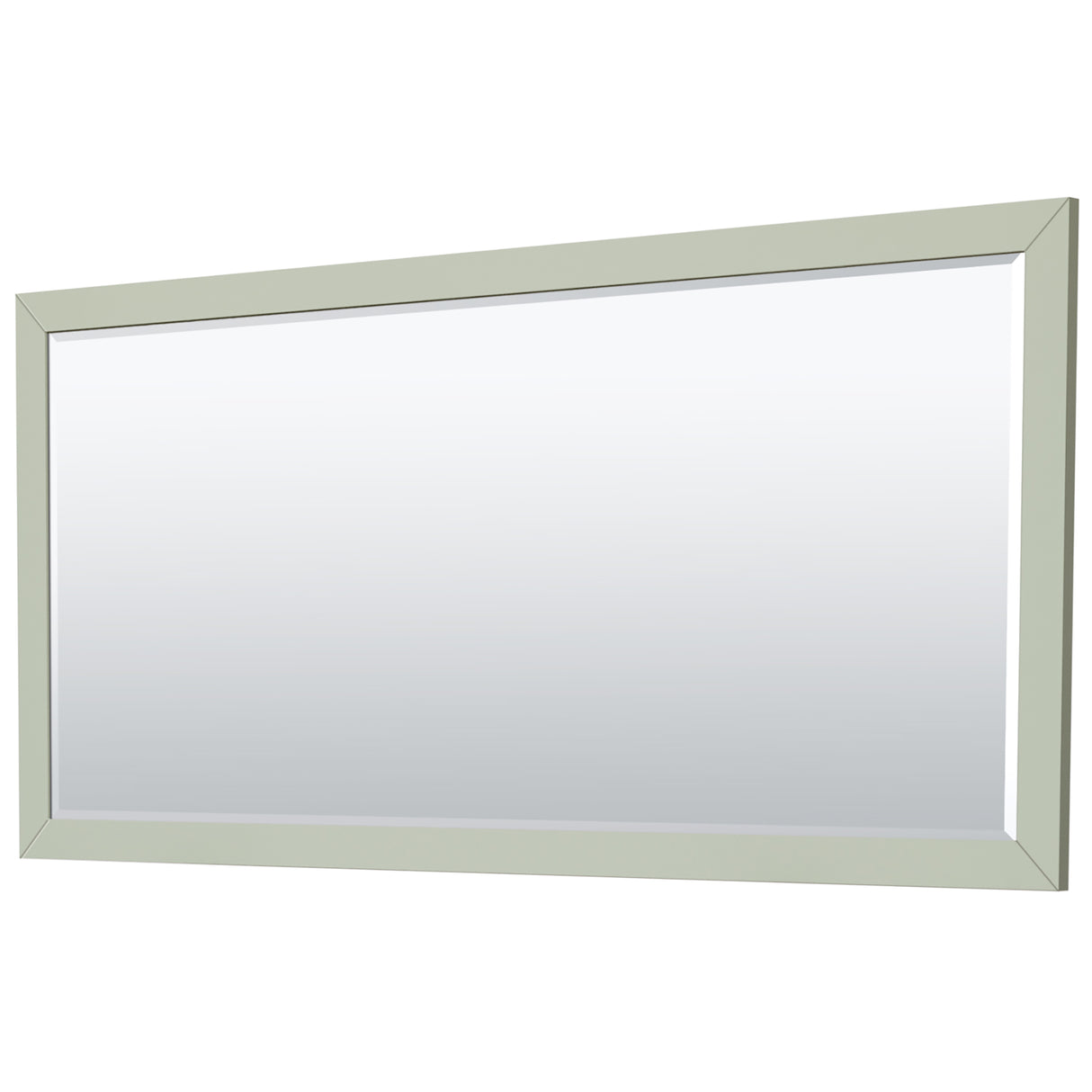 Icon 72 Inch Double Bathroom Vanity in Light Green White Carrara Marble Countertop Undermount Square Sinks Brushed Nickel Trim 70 Inch Mirror