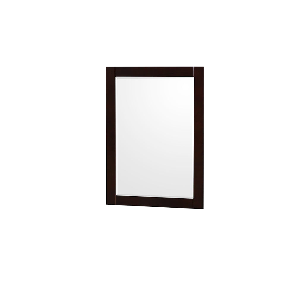 Sheffield 48 Inch Single Bathroom Vanity in Espresso Carrara Cultured Marble Countertop Undermount Square Sink 24 Inch Mirror