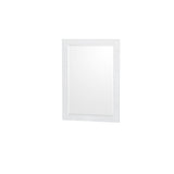 Sheffield 48 Inch Single Bathroom Vanity in White White Cultured Marble Countertop Undermount Square Sink 24 Inch Mirror