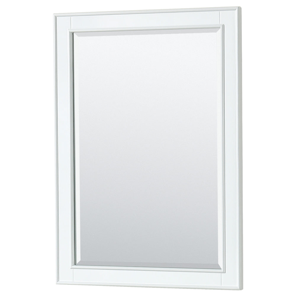 Deborah 80 Inch Double Bathroom Vanity in White Carrara Cultured Marble Countertop Undermount Square Sinks 24 Inch Mirrors