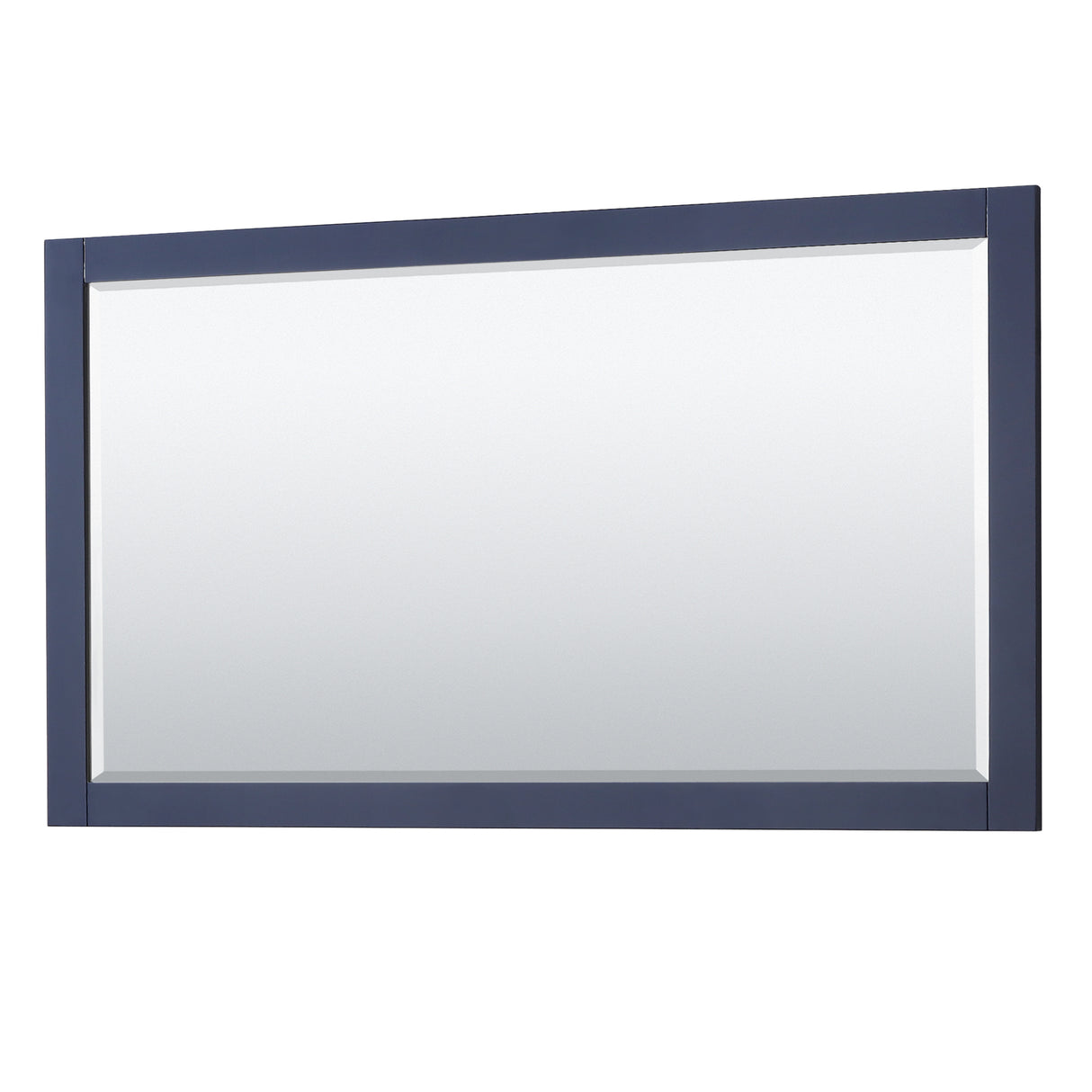 Avery 60 Inch Single Bathroom Vanity in Dark Blue White Carrara Marble Countertop Undermount Oval Sink and 58 Inch Mirror