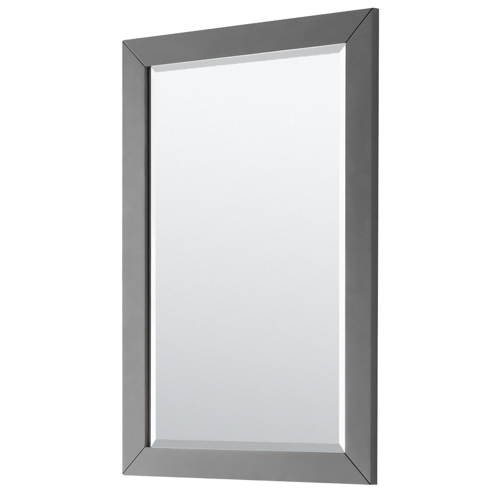 Daria 30 Inch Single Bathroom Vanity in Dark Gray No Countertop No Sink and 24 Inch Mirror