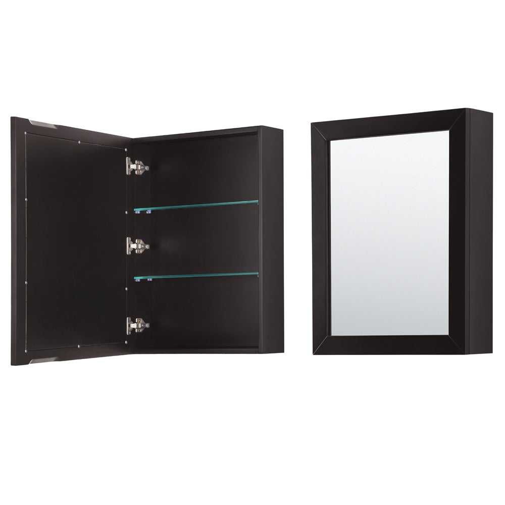 Daria 36 Inch Single Bathroom Vanity in Dark Espresso No Countertop No Sink and Medicine Cabinet